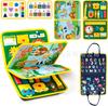 Novo quadro de aprendizagem de feltro de inteligência faça você mesmo, desenho animado para crianças, vestir, educação infantil, livro de pano, quadro de atividades, bolsa de feltro de brinquedo
