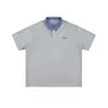 Camiseta tipo polo para mujer con diseño retro americano, camiseta de manga corta para mujer, nuevo estilo, talla grande mm, informal, estilo preppy, top de manga corta