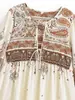 Venta al por mayor 2026 Verano Nueva Ropa Femenina Estilo Europeo y Americano con Borlas Estampadas y Vestido Holgado Bohemio 8941