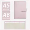 A6 Mancha Macarrón Carpeta de Hojas Sueltas Cuaderno Semanas Venta Directa de Fábrica Almacenamiento Portátil