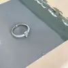 Anillo de Estrella de Zircón con Esmalte Azul Goteado para Mujer Diseño Nicho Anillo de Dedo Abierto Moda Popular en Internet Traje Personalizado Anillo