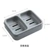 Soporte de jabón con drenaje para escritorio estilo nórdico creativo, caja de jabón de rejilla de plástico simple para baño, antideslizante