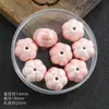 Pulseira de Contas Cerâmicas de Abóbora Coloridas Acessórios para Pulseiras Contas Espaçadoras de Melancia Coloridas Contas Cerâmicas com Furo Reto Joias Pequenas para DIY