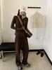 Conjunto Sangpo con Cuello Alto de Nube Forro Polar Suave de Doble Cara 2026 Nueva Ropa de Abrigo para Mujer Microforro Polar Ajustado Deportivo Conjunto de Dos Piezas