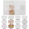 Caja de 12 cuadrículas transfronteriza de lentejuelas de grava, perlas de imitación, hecho a mano, DIY, juego de accesorios de decoración para manicura con cuentas