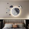 Layout de quarto infantil decoração de parede quarto decoração de parede tridimensional ferro sala de estar parede de fundo para sofá metal pendurado fonte de sonho