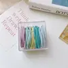 Elástico de cabelo fino simples elástico coreano corda de cabelo elástico de cabelo para mulheres anel de couro elástico de cabelo preto acessório de cabelo