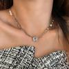 Collar de perlas naturales de agua dulce para mujer, estilo frío, dulce y fresco, elegante cadena de clavícula de alta calidad, cadena de suéter de circonita de lujo ligera