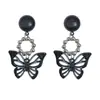 Aretes de Mariposa Negros ~ Dulces y Frescos Diseño de Nicho Ins 2025 Nuevos Aretes Retro para Mujer Accesorios de Oreja de Moda Clips para Orejas