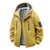Versión Pura Transfronteriza Chaqueta de Invierno Nueva para Hombre Color Sólido Versátil Casual Holgada con Capucha de Felpa y Algodón para Calidez y Protección contra el Frío