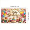 Tela Colgante Impresa de Feliz Cumpleaños Personalizada Tela de Fondo para Fiesta Decoración para Fiesta de Cumpleaños Suministros Amazon Transfronterizo