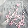 Molde de silicona epoxi para letras medianas de espejo, molde para decoración de joyería, colgante para teléfono móvil