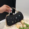 Los Bolsos de Noche 2025 Son Populares Este Año, Bolsos de Mano Texturizados para Mujer, Bolsos Pequeños con Hebilla de Cierre Simple, Bolsos Cruzados con Cadena de un Solo Hombro para Mujer