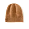 Cachemira 2026 Otoño/Invierno Nuevo Unisex Color Sólido Engrosado Cálido Moda Borde Enrollado Tejido Sombrero Casual