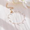 Personalidad Punk Nuevo Estilo Simple Pulsera de Acero Inoxidable Cadena Gruesa Geométrica Hoja Cadena de Perlas Pulsera para Mujer Pulsera