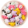 Huevo luminoso de dibujos animados de dinosaurio, accesorios de joyería de resina para manualidades, juguete hecho a mano para niños, caja ciega, material al por mayor