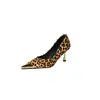Tacones Altos Elegantes de Punta Fina Estilo Coreano, Nuevos Zapatos de Salón Stiletto con Punta Metálica, Zapatos Individuales de Crin de Caballo de Lujo Ligero, Modernos