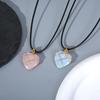 Collar de princesa transfronterizo para mujer, con forma de corazón en polvo, cristal de ópalo, diseño de nicho, ideal como regalo para novia, bonitos accesorios al por mayor.