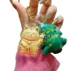 Chaveiro Pingente de Bolsa Ouro Puro 999 Deus da Riqueza 20Mg Artesanato Presente para Amigos Homens e Mulheres
