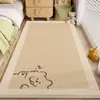 Alfombra de mesita de noche para dormitorio estilo simple alfombra para pies de sofá y mesa de centro de sala de estar alfombra antideslizante resistente a la suciedad alfombra de tira larga imitación cachemira