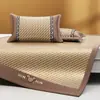 Esterilla de Vid de Ajenjo 2026 Verano Hogareña Doble Plegable Esterilla Refrigerante Juego de Tres Piezas Dormitorio Estudiantil Esterilla Individual Esterilla Suave