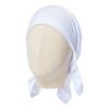 Touca de algodão elástica feminina, touca de cabeça, touca triangular, cor sólida, touca de dormir, macia, respirável, chapéu de pirata, turbante