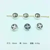 Aleación de plata antigua cuentas redondas planas espaciador cuentas redondas pulsera collar accesorios de joyería al por mayor DIY AliExpress suministro directo