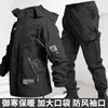 Traje cálido de invierno con forro polar engrosado, ropa de trabajo impermeable y resistente al desgaste para protección laboral, adecuado para soldadura, reparación de automóviles y montañismo