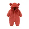 Mono de Pana de Cordero para Otoño e Invierno Pelele de Manga Larga para Bebé con Capucha Lindo Harem Ropa Nueva Transfronteriza para Niños