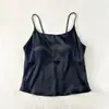 92% Seda de Morera, 8% Spandex, Satén Elástico de Seda, Camisola de Color Sólido, Camiseta sin Mangas Cómoda y Transpirable con Hermoso Diseño en la Espalda