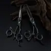 Set Circular Naipson Negro de 6.0 pulgadas Tijeras de Peluquería, Tijeras para Cortar el Cabello, Tijeras Planas, Tijeras Entresacadoras, Tijeras Entresacadoras