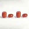 Contas Cilíndricas de Ágata Vermelha Natural, Contas Redondas, Contas Soltas, Contas Espaçadoras Grossas de Ágata Preta Grande, Contas Estilo Vintage, Acessórios para Pulseiras DIY