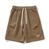 Pantalones Cortos Casuales de Diseño Plisado Dividido y Cosido Estilo Americano, Nuevos Shorts Deportivos de Verano con Bordado de Letras Retro