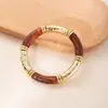 Pulsera de Tubo Curvo de Acrílico Elegante de Moda Europea y Americana, Diseño en Forma de Arco, Multicolor, Retro, Simple, Pulsera Versátil