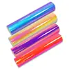 Fábrica en stock al por mayor multi-tamaño autoadhesivo color arcoíris láser luminoso flash regalo etiqueta decorativa