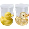 Molde de Silicona de Patito Amarillo 3D Animal de Dibujos Animados Vela Aromática Yeso Adorno Molde para Jabón Hecho a Mano DIY