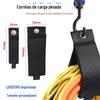 Nylon Preto Alça de Velcro de Alta Resistência Acabamento de Armazenamento Tira de Acabamento Anel de Suspensão de Armazenamento de Alta Resistência Fita