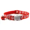 1cm suministros para mascotas lindo garra de perro con cascabel collar decoración de regalo perro anti-pérdida collar con hebilla gris