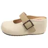 Tamancos Plataforma de Salto Alto Estilo Europeu para Mulheres, Novo Modelo Verão 2026, Sapatos com Biqueira Larga Estilo Birkenstock, Tamancos Fechados para Uso Externo que Aumentam a Altura