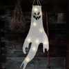 Accesorios de fantasmas de Halloween transfronterizos, linterna luminosa para niños, suministros para fiestas, diseño de escena, decoración de calabaza, colgante