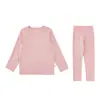 Conjunto de Pijama para Niñas Wuli Bu Yi Estilo Primavera y Otoño Ropa Infantil Niña Pequeña Sencillo Transpirable Ajustado Conjunto de Dos Piezas