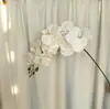 Flor de Falanopsis de Película de 9 Cabezas Artificial Flor Artificial Sala de Estar Mesa de Comedor Rama Alta Decoración de Piso Flor Falsa Boda Arreglo Floral de Boda