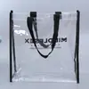 Bolsa de Mano Transparente de PVC con Puntos Bolsa de Tote para Coser Bolsa de Plástico para Empaque de Cosméticos Bolsa de Regalo Bolsa de PVC