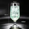 Venta al por mayor de taza de bebida fría transparente de vidrio blanco alto, taza de té de fruta de postre, taza de agua de vidrio incoloro creativa, taza de jugo