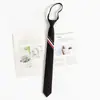 Estilo Cyndi Wang Corbata Gris Tb Perezosa Sin Nudo Estilo JK Universitario Rayas Corbata Pequeña para Mujeres Estilo Pareja Atada a Mano para Hombres
