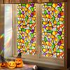Película para Ventana Prismática de Halloween Transfronteriza con Patrón de Doble Cara Electrostática Removible Decoración para el Hogar Pegatina para Cristal de Ventana de Privacidad