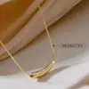 Collar elegante de acero de titanio, ligero, de lujo, chapado en oro, exquisito, sin color, para mujer, combina con todo, moda, Internet, tendencia, cadena de clavícula, fábrica