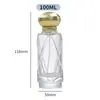 Botella de Perfume Transparente, Botella Vacía con Atomizador de Presión, Botella de Perfume de Vidrio, Botella Rellenable de Muestra Cosmética para Perfume