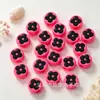 Cuentas Perforadas con Aceite de Flor de Trébol de Cuatro Hojas de Agujero Grande, Charm de Marca Grande, Cadena para Teléfono Móvil, Pulsera, Accesorios para Joyería DIY