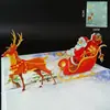 Cartão de felicitações de Natal cartão tridimensional árvore de Natal 3D cartão tridimensional cartão pequeno criativo de Natal negócio de atacado
